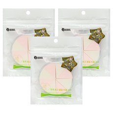 KIDOL 韓國原裝盒裝圓三角8切海綿 NR-8-2, 3包