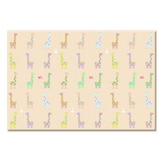 BABY CARE 皇冠遊戲墊 多彩小鹿（Giraffe In Love） 0個月以上適用, M(185 x 125 x 1.2cm)