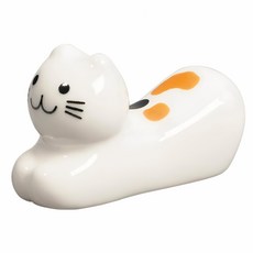 田中箸店 貓咪造型筷架, 白色, 1入