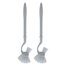 Easy Cleaning Solution 潔田屋 抗菌彎頸廁刷, 2支, 灰色