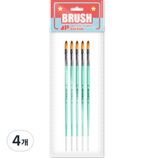 Awesome Painting 油畫 壓克力 水彩兩用畫筆 FILBERT 5入, 8號, 4個