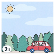 마이 버디 스티키 메모패드, 02 Sky, 50매, 3개