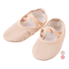 LollyTree 女童素面皮革芭蕾舞鞋