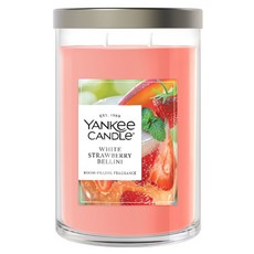 양키캔들 시그니처 라지 캔들, 567g, 1개, 화이트 스트로베리 벨리니