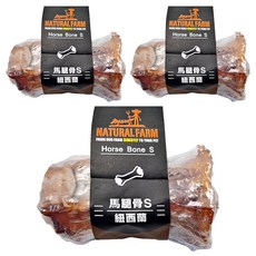 NATURAL FARM 自然牧場 馬腿骨 S 號 天然耐咬零食, 110g, 3個