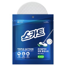 스카트 트리플액션 원형 물청소포 18매, 1개
