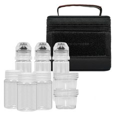 KZM OUTDOOR 工業風調味罐組含收納袋 14.5 x 11.5 x 11.5cm, K23T3K12, 1組