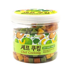 퍼피아이 강아지 셰프쿠킹 간식, 혼합맛(연어/단호박/브로콜리), 400g, 1개