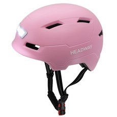 Headway 前後LED燈電動滑板車腳踏車電動滑板車安全帽 E3-10L, 啞光粉色, 1個