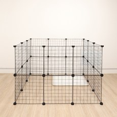 Dittopet 寵物安全圍欄 柵欄 小型 24片, 黑色