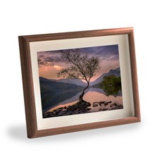 包含時間和時刻的 AppleMint 矩形框, Dark Wood Color