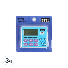 스튜디오에잇 BT21 스톱워치 코야, 블루계열, 3개