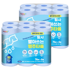 Tamsaa 可水洗衛生抹布, 12個, 76張