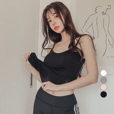 글램공감 여성용 스탠다드 모달 스포츠 끈 타입 캡 나시