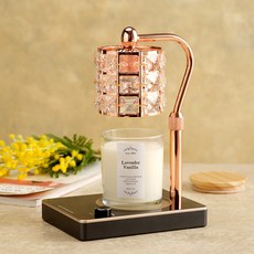 Candle Department Store Lucid 融蠟燈+蠟燭 280g 組, Lavender Vanilla, 玫瑰金黑