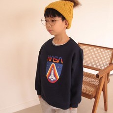 少年市集 兒童圓形螺絲刷毛大學T