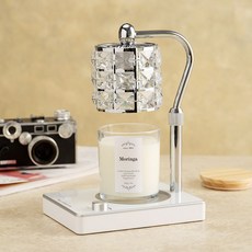 Candle百貨 Lucid 融蠟燈+蠟燭 280g 套組, Moringa, 銀白色