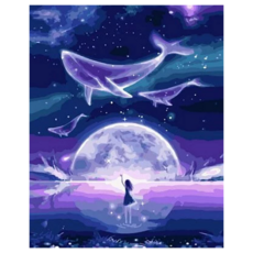 ArtLife 藝術生活 DIY數字油畫 DT039 50 x 40cm, 銀河夜夢, 1個