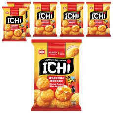 龜田製菓 Ichi迷你蜂蜜醬油米果, 100g, 6包