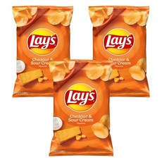 Lay's 樂事 洋芋片 切達起司酸奶油口味, 3包, 184.2g