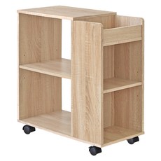 HOPMA 合馬家具 開放式多格收納櫃, 附滑輪, 687 x 600 x 300mm, 淺橡木 漂流木