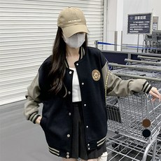 PEONIST 女款美式棒球外套