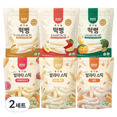 로지오가닉 유기농 쌀과자 퍼프 6종세트, 혼합맛(사과/비트/당근), 백미, 귀리, 백미, 사과, 단호박, 2세트