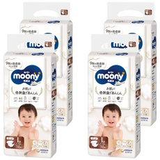 滿意寶寶日本版 頂級有機棉黏貼型尿布 9~14kg, L, 152片