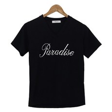 라라온 여성용 스판 브이넥 기본 레어팅 반팔 티셔츠 TSP571