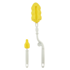 Simba 小獅王辛巴 超柔無垢海綿旋轉奶瓶刷組 奶瓶刷 + 奶嘴刷, 1組, sponge type yellow (style)