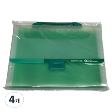 문화산업 투명도큐멘트화일 F5599-7, 녹색, 4개