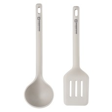 WAGENSTEIGER Edel矽膠廚房工具 2件組, 湯勺 + 鍋鏟, 淺色, 1個