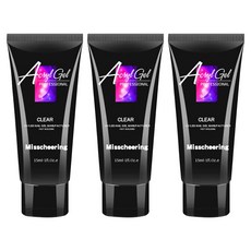 미스치어링 스위스녹스 손톱 연장 재료 베이직 폴리젤 15ml, 클리어, 3개