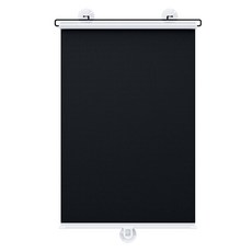 小麥購物 全遮光自動伸縮遮陽簾 L4065, 1個, 黑色