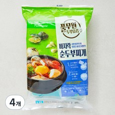 풀무원 바지락순두부찌개 2인분, 602g, 4개