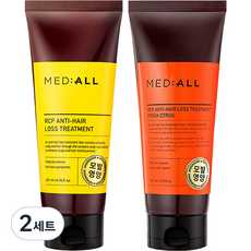 메디올 알시피 안티로스 탈모완화 크림 트리트먼트 우디향 200ml + 시트러스 200ml 세트, 2세트
