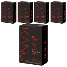 KANU 經典美式黑咖啡 深度烘焙 優質即溶咖啡粉, 1.6g, 10包, 5盒