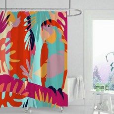 獨特的彩色浴簾 04款 180*120cm+掛鉤 12入, 1套