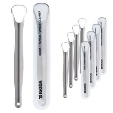 IGODA 鈦金屬舌苔清潔器 + 便攜收納盒套組, 5套