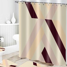 北歐簡約浴室浴簾 L49 款式4 90 x 180 cm, 1個