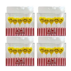 Mii Mii Party 生日派對蛋糕蠟燭, 4套, 黃色愛心微笑