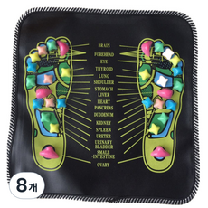 生活所談 腳底指壓按摩墊, 黑色, 8個