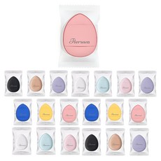 TTERUWA 超服貼迷你水滴氣墊粉撲 獨立包裝, 混合顏色, 20個