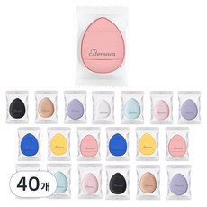 TTERUWA 超服貼迷你水滴氣墊粉撲 獨立包裝, 隨機出貨, 40個