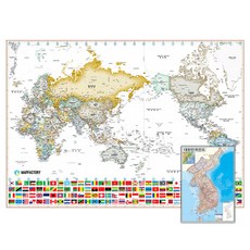 地圖工廠 覆膜世界地圖 萬國旗 + 全國地圖, 1個