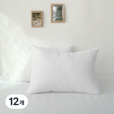 拉鍊式雲朵枕芯, 單一顏色, 12個