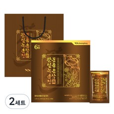 Kwangdong 極品鹿茸紅蔘濃縮液 30包入+購物袋, 2.1L, 2組