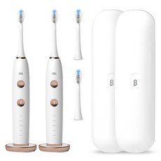 오아 클린이 소프트 음파 전동칫솔 세트, VO-OC001, 화이트, 2세트