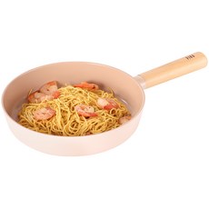 nEOFLam IH爐適用Fika Objet系列木柄平底鍋 桃粉色, 1個, 24cm