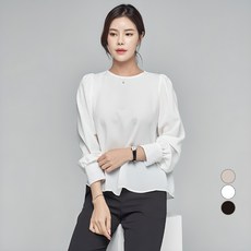 Windy Windy 女款可愛防皺日常辦公室穿搭抓皺襯衫 D08I7_wb3060